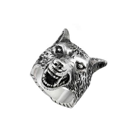 wolf ring gucci|925 Sterling Silver Small GucciGhost Ring .